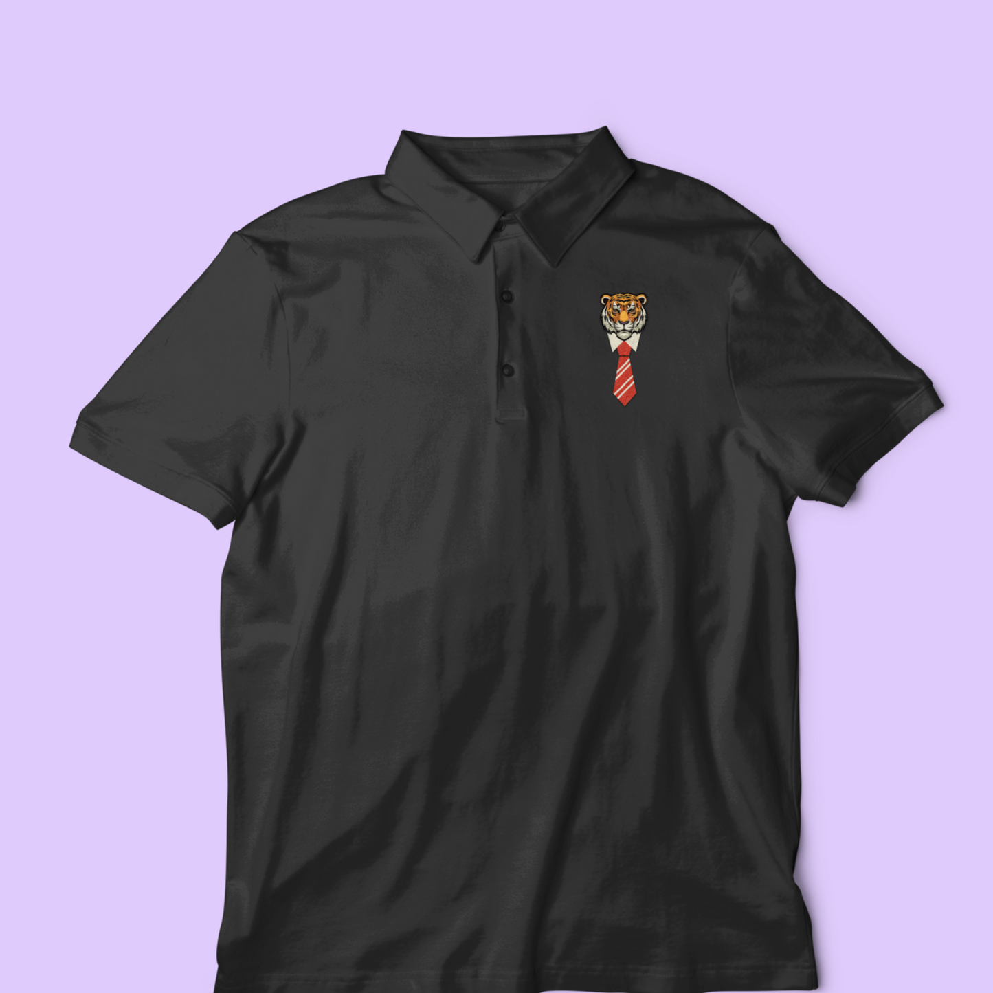 Tiger Boss Polo T-shirt Black