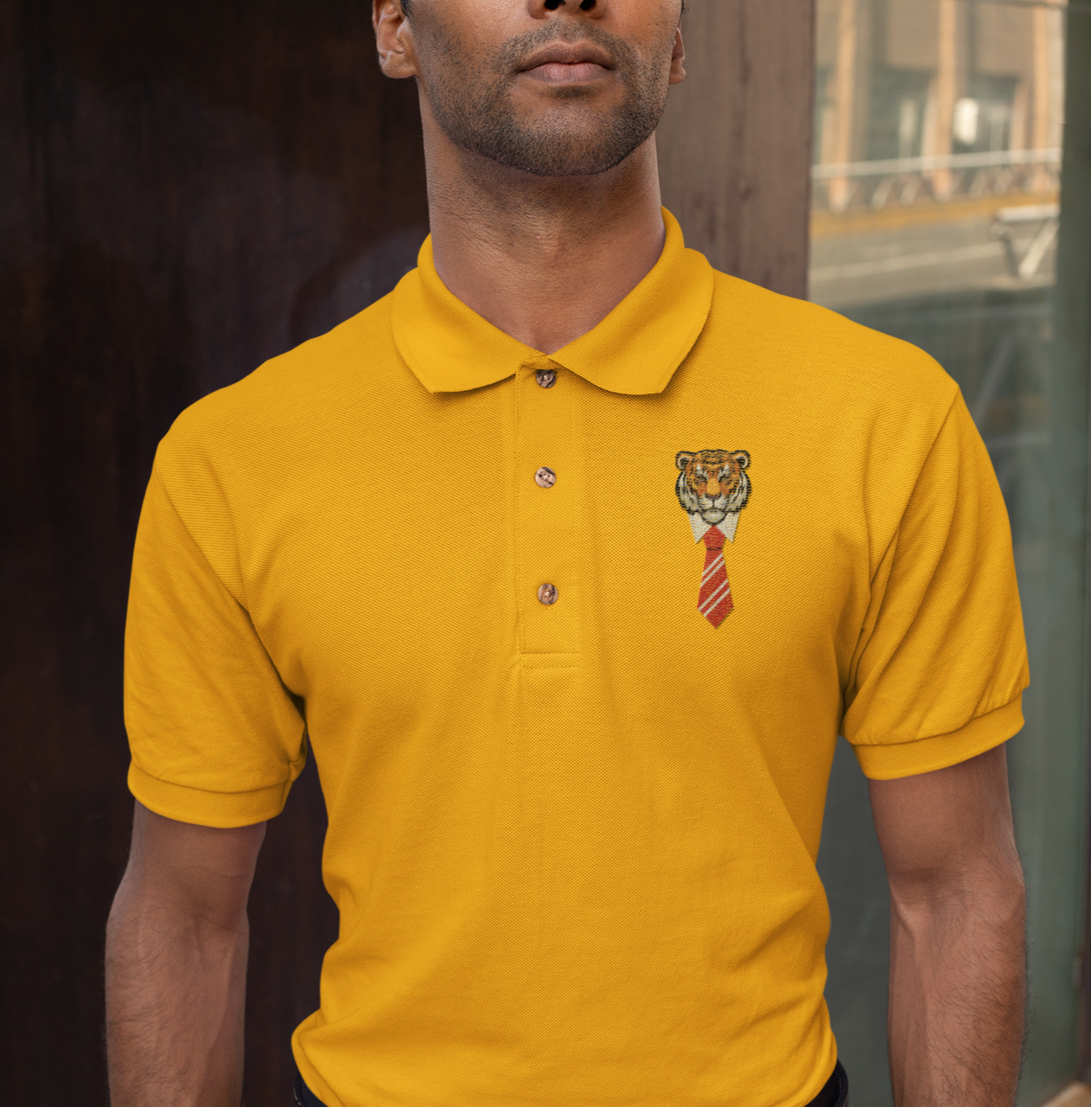 Tiger Boss Polo T-shirt Mustard Yellow