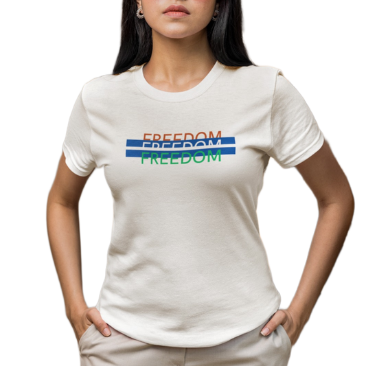 Tricolor India T-shirt for Women White