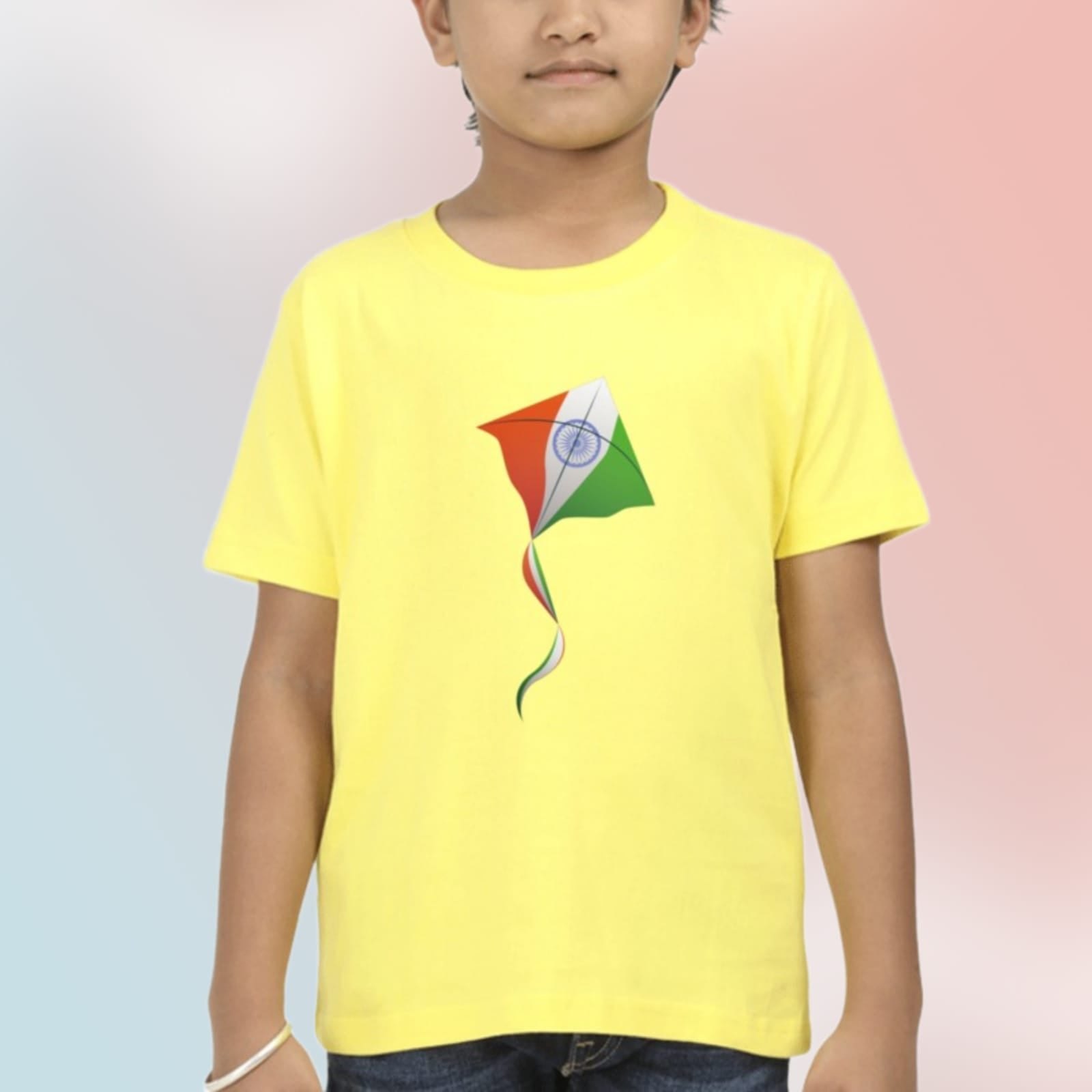 Tricolor T-shirt for Boys Yellow
