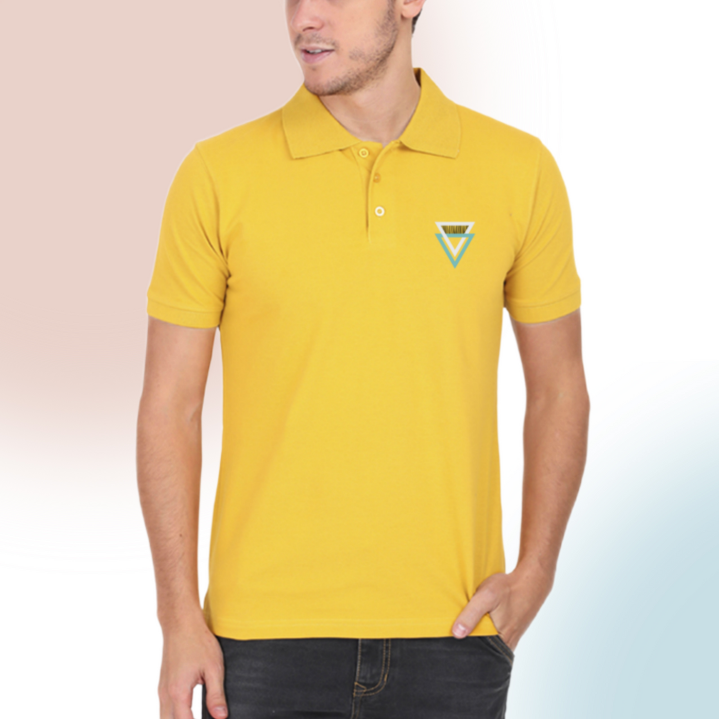 Polo T-Shirt Twin Triangle Design D23