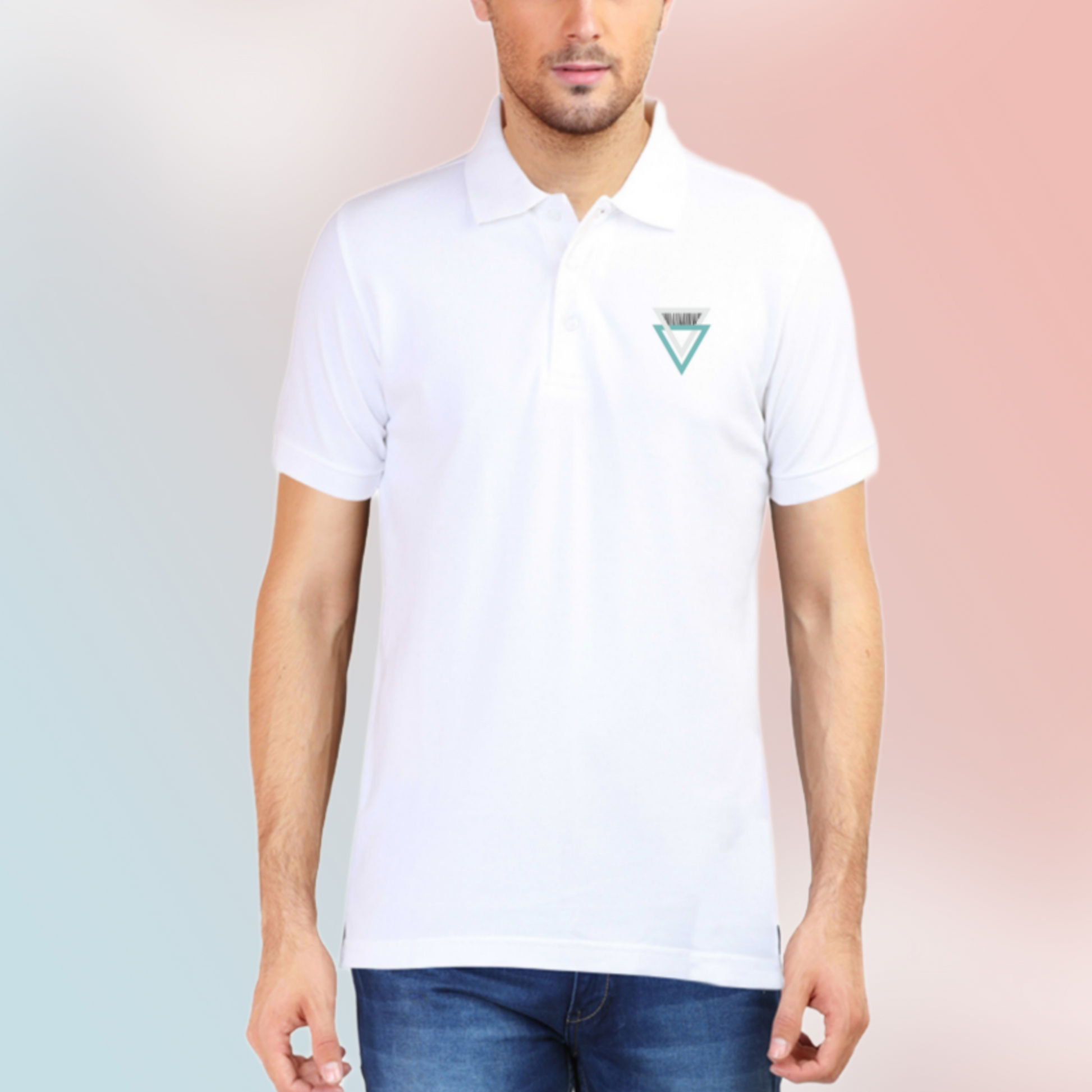 Twin Triangle Polo T-shirt White