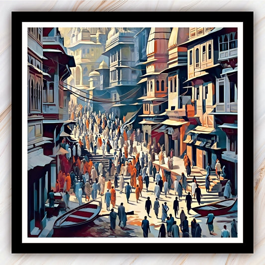 Varanasi Street Canvas Print