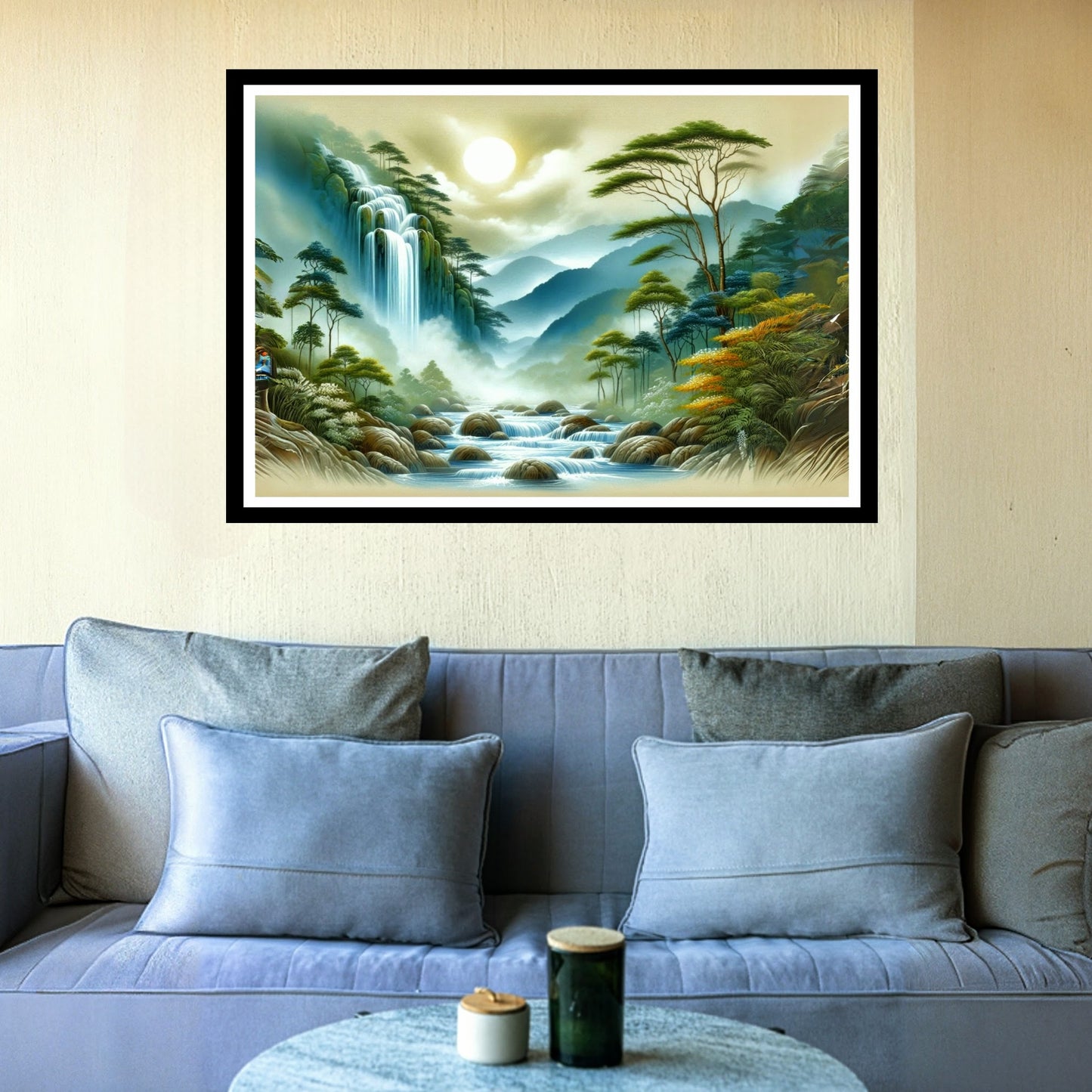 Waterfall Landscape Wall Art S2