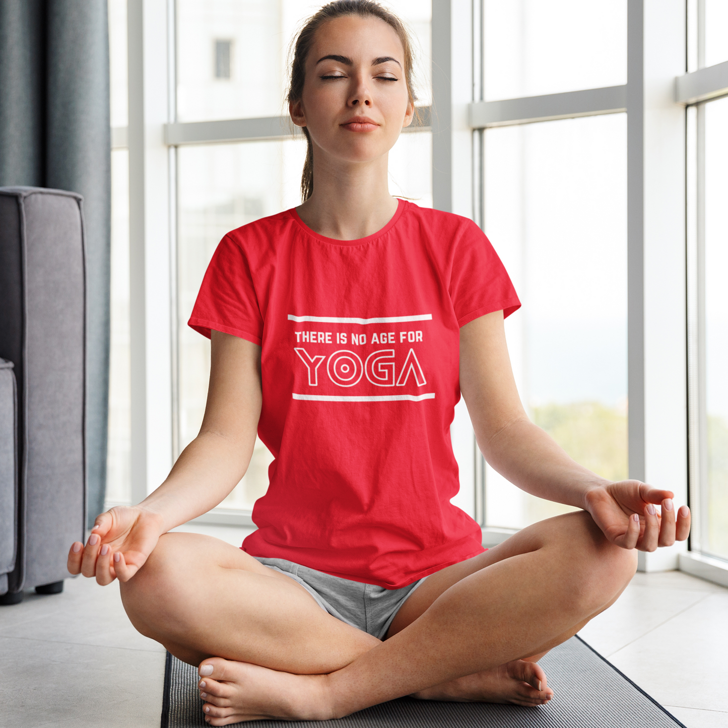 Yoga T-shirt Women Red