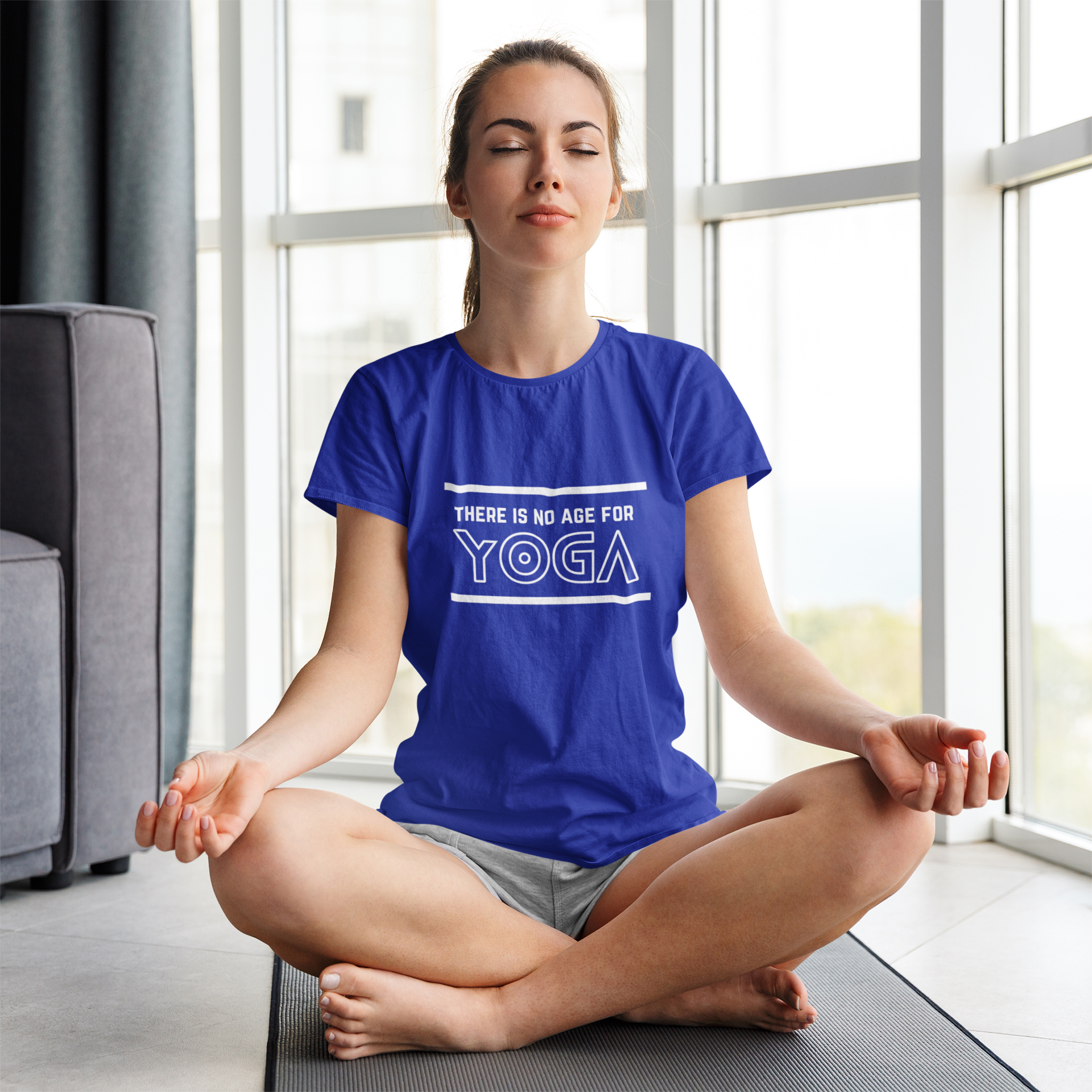 Yoga T-shirt Women Royal Blue