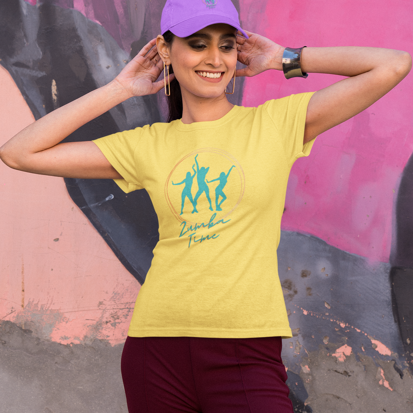 Zumba T-shirt for Women  Beige