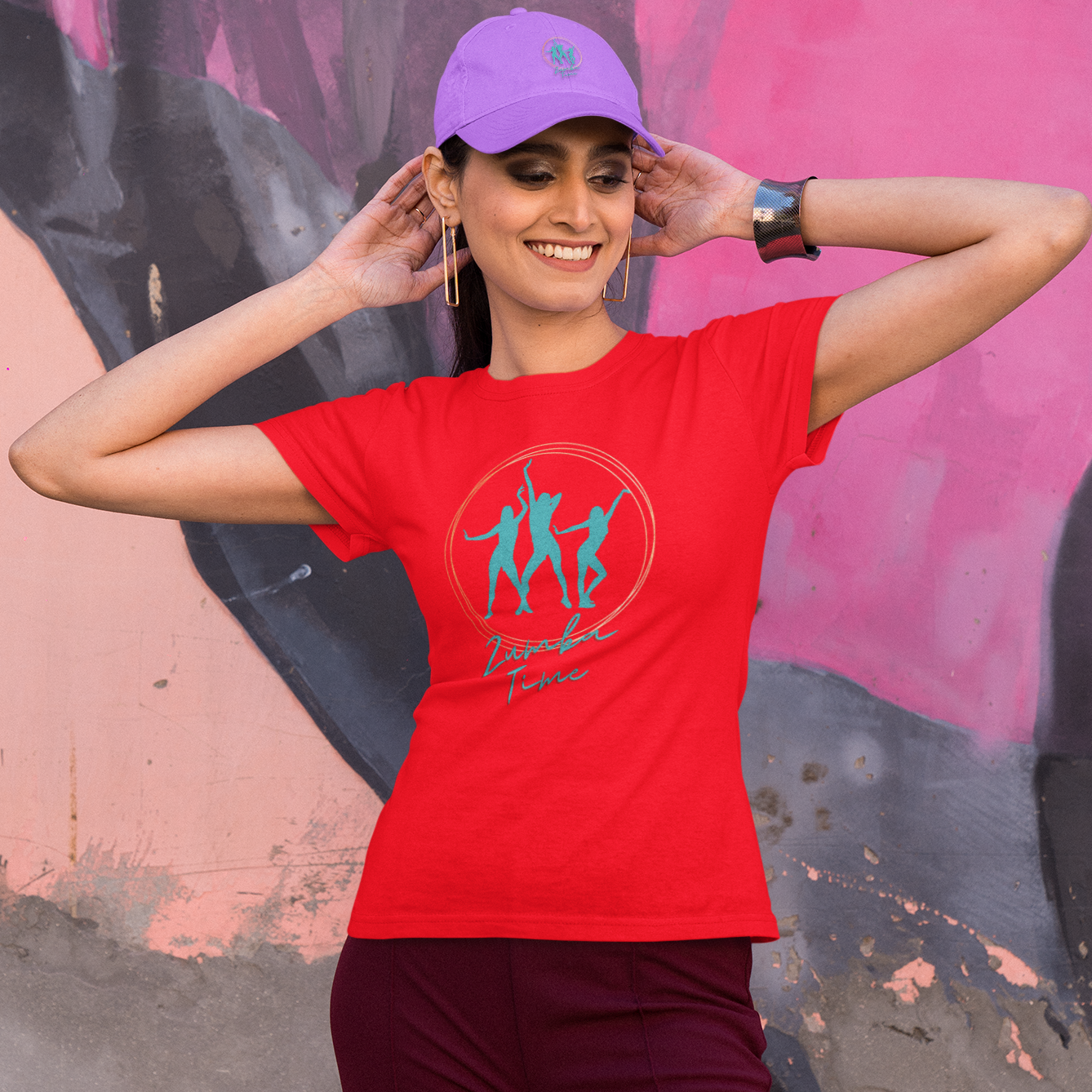 Zumba T-shirt for Women  Red