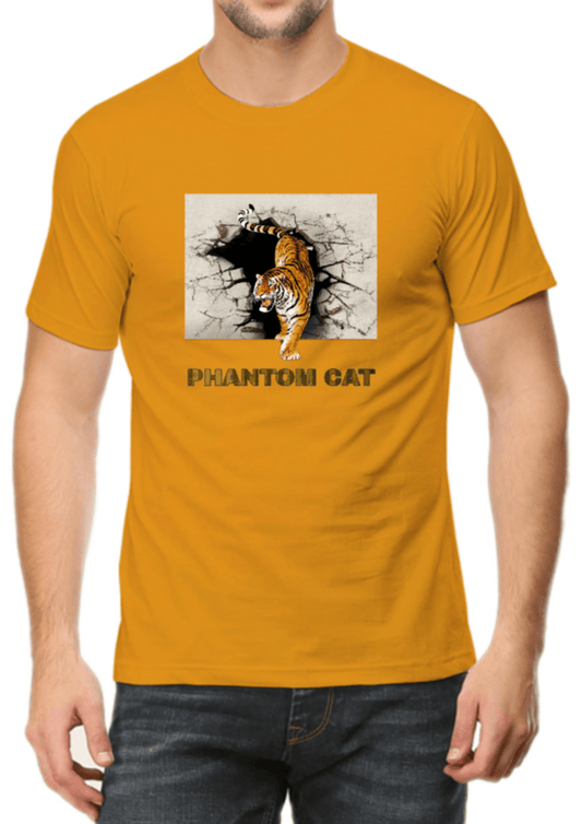 Tiger T-shirt for Men Mustard Yellow
