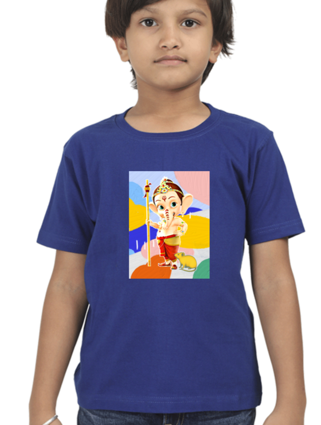 Ganesh T-shirt for Boys Royal Blue