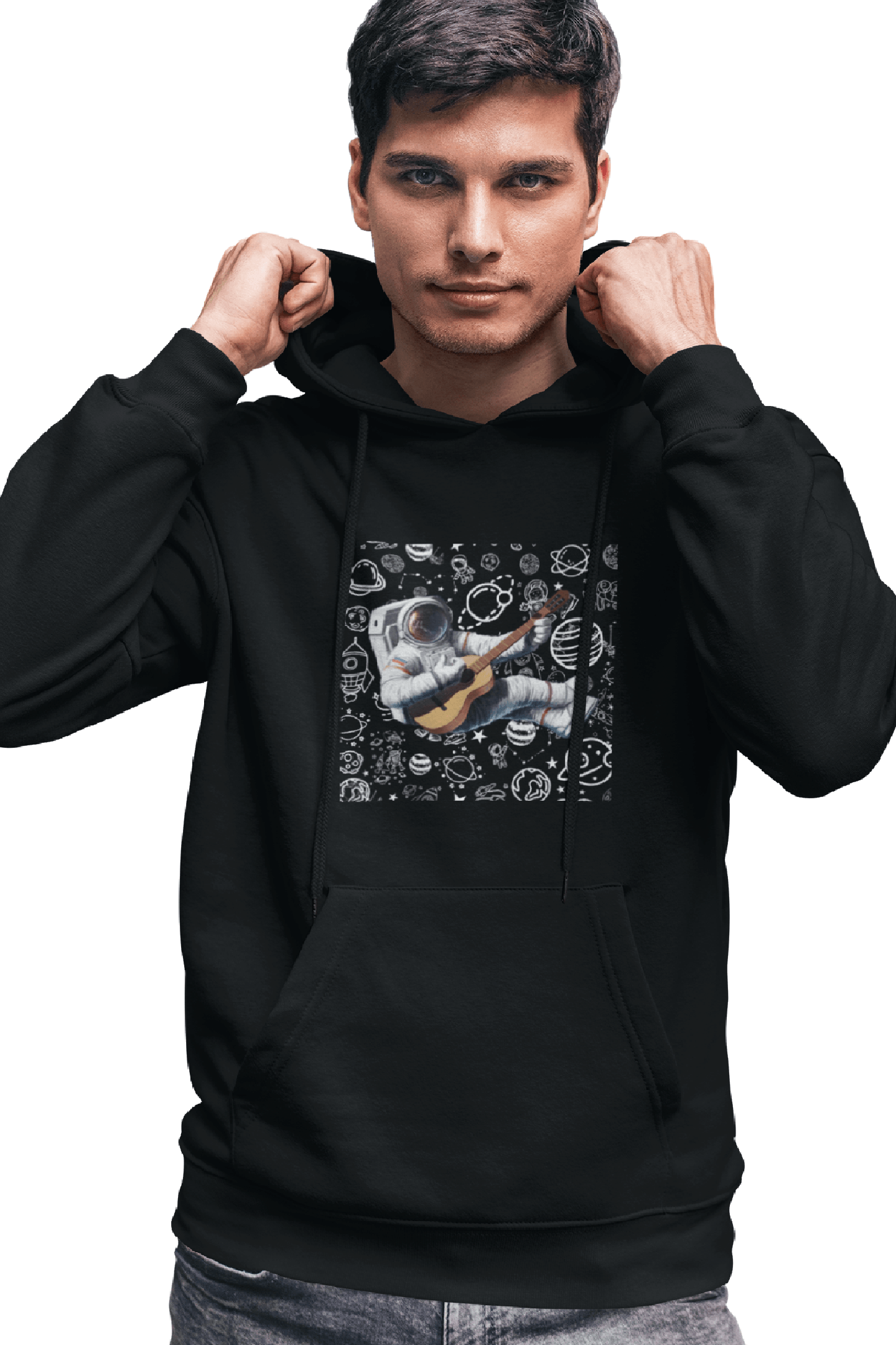 Astronaut Unisex Hoodie Black