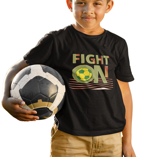 Black Football T-shirt for Kids