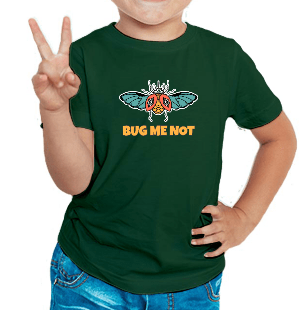 Bug graphics t-shirt for Boys Bottle Green