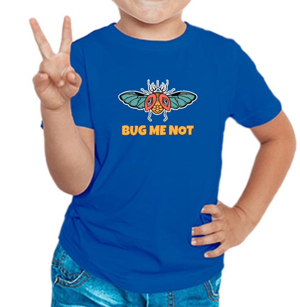 Bug graphics t-shirt for Boys Royal Blue