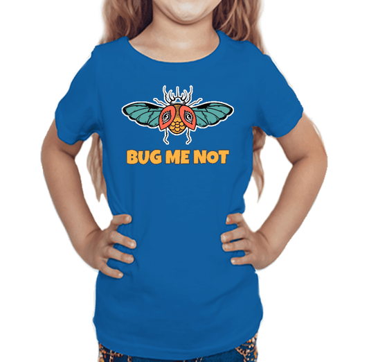 Bug Graphics Tshirt for Girls Royal Blue