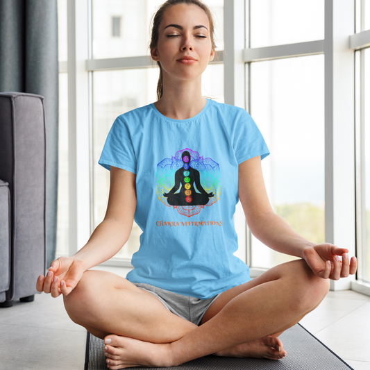 Meditation T-shirt for Women Sky Blue