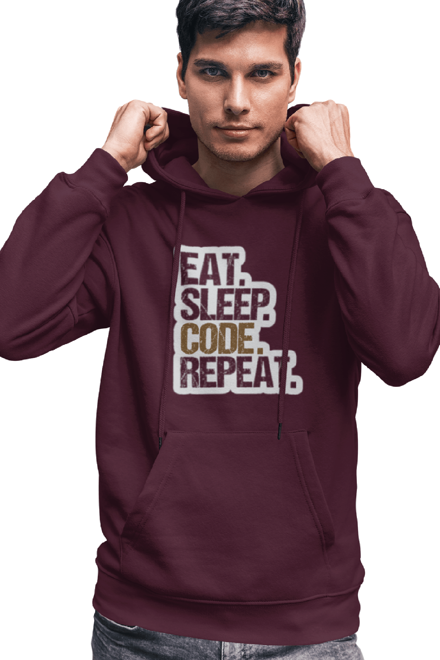 Maroon Unisex Hoodie for Software Programer