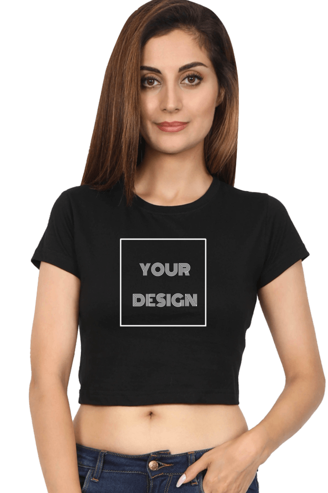 Customized Crop Top T Shirt for Girls C100