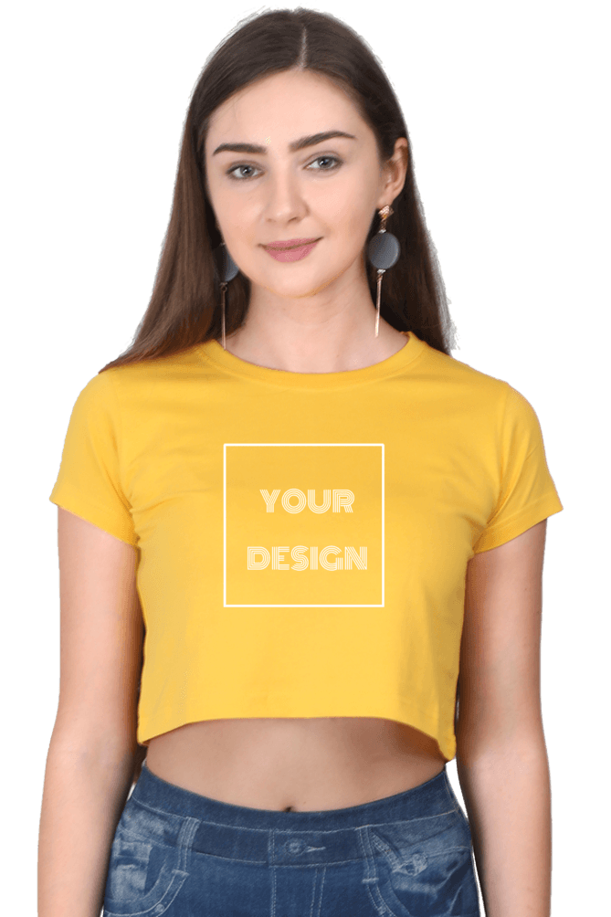 Customized Crop Top T Shirt for Girls C100