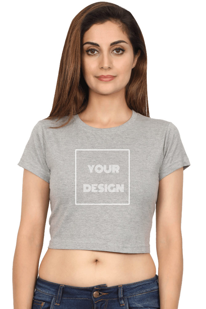 Customized Crop Top T Shirt for Girls C100