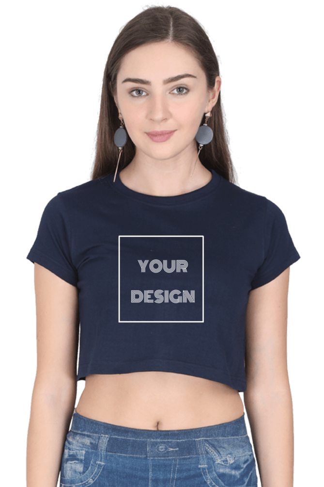 Customized Crop Top T Shirt for Girls C100