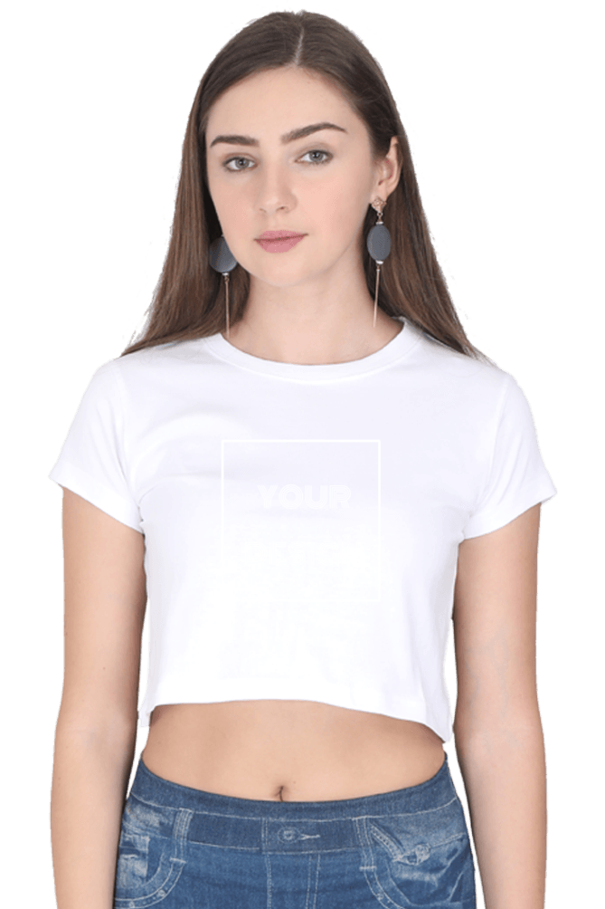 Customized Crop Top T Shirt for Girls