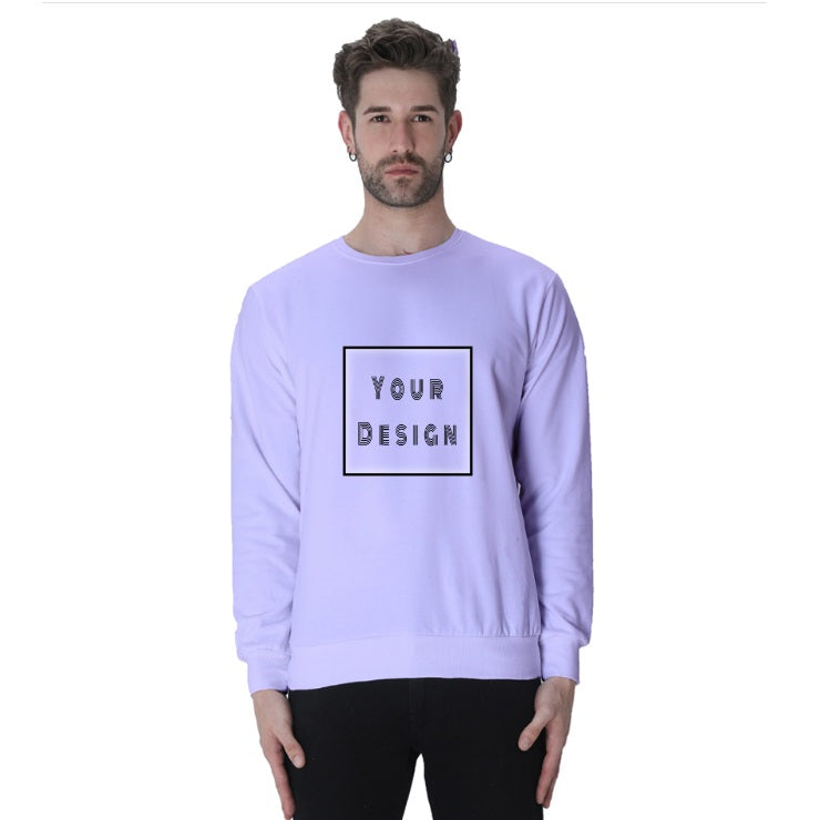 Lavender Unisex Sweatshirt with Customized Front Print