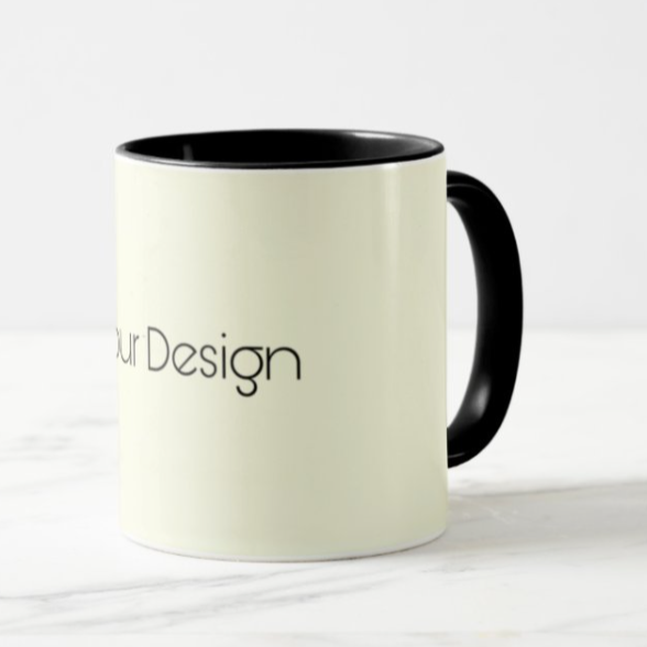 Customized Coffee Mug with Black Handle and Black Inner surface