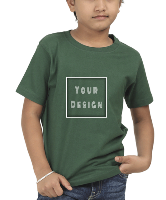 Customized T-shirt for Kids Bottle Green