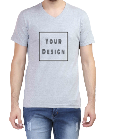 Customized V Neck T-Shirt Unisex D100