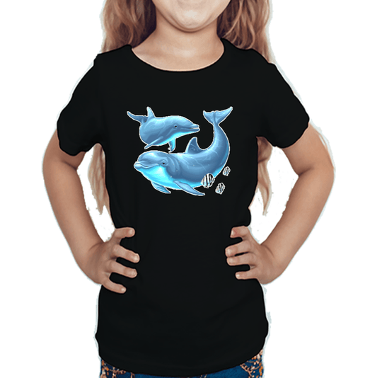 Dolphin Little Girl's T Shirt D09