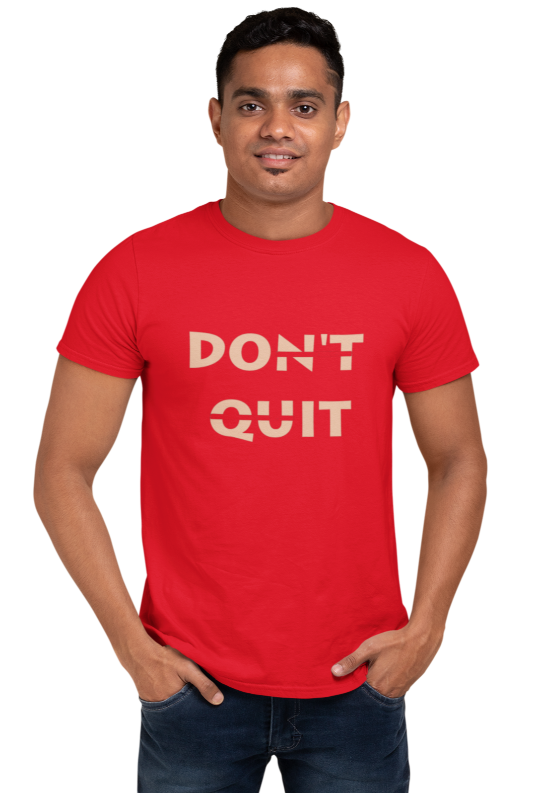 Dont Quit- Quote- t-shirt for Men Red