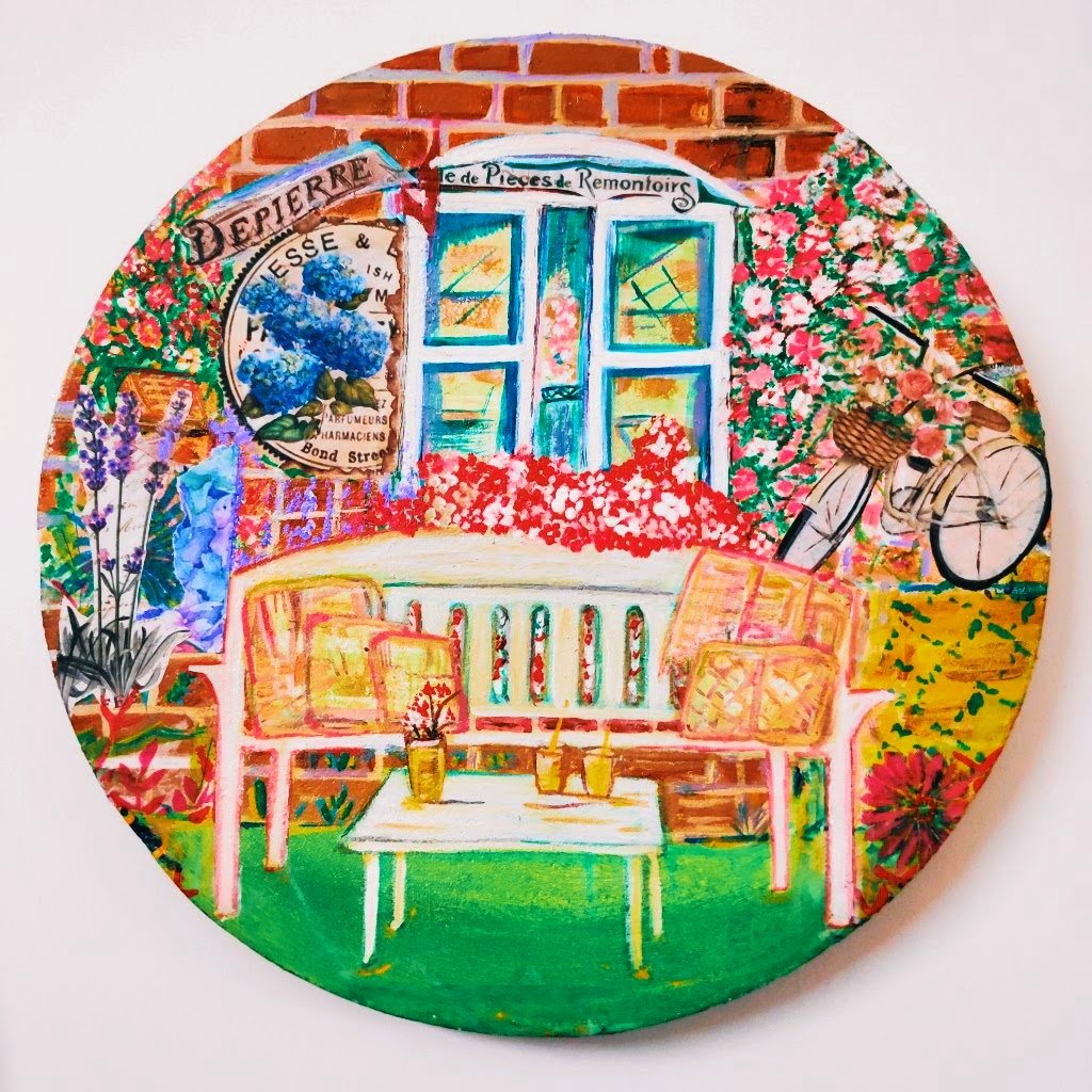English country home wooden wall plate