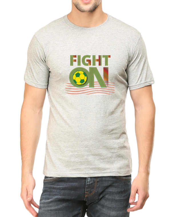Football T-Shirt for Men Light Grey