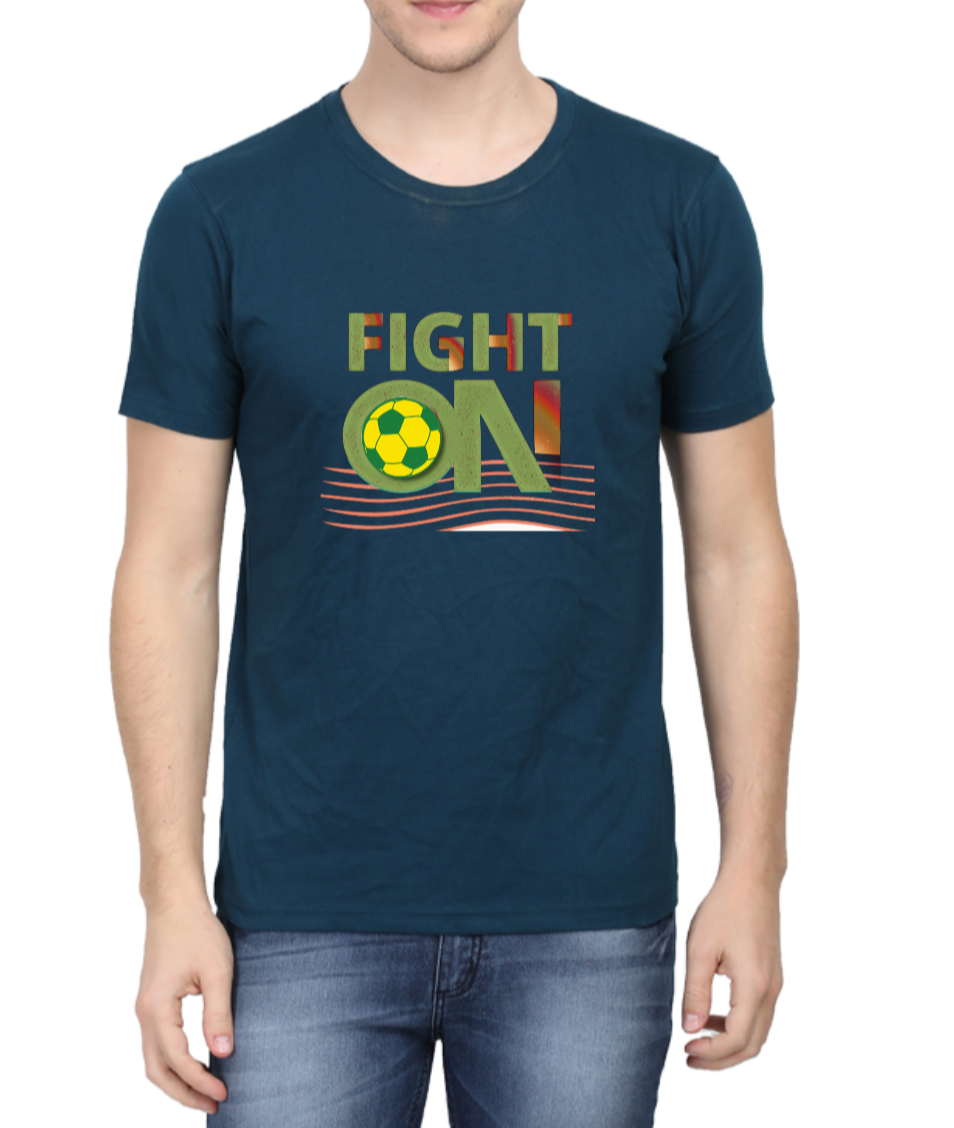 Football T-Shirt for Men Petrol Blue