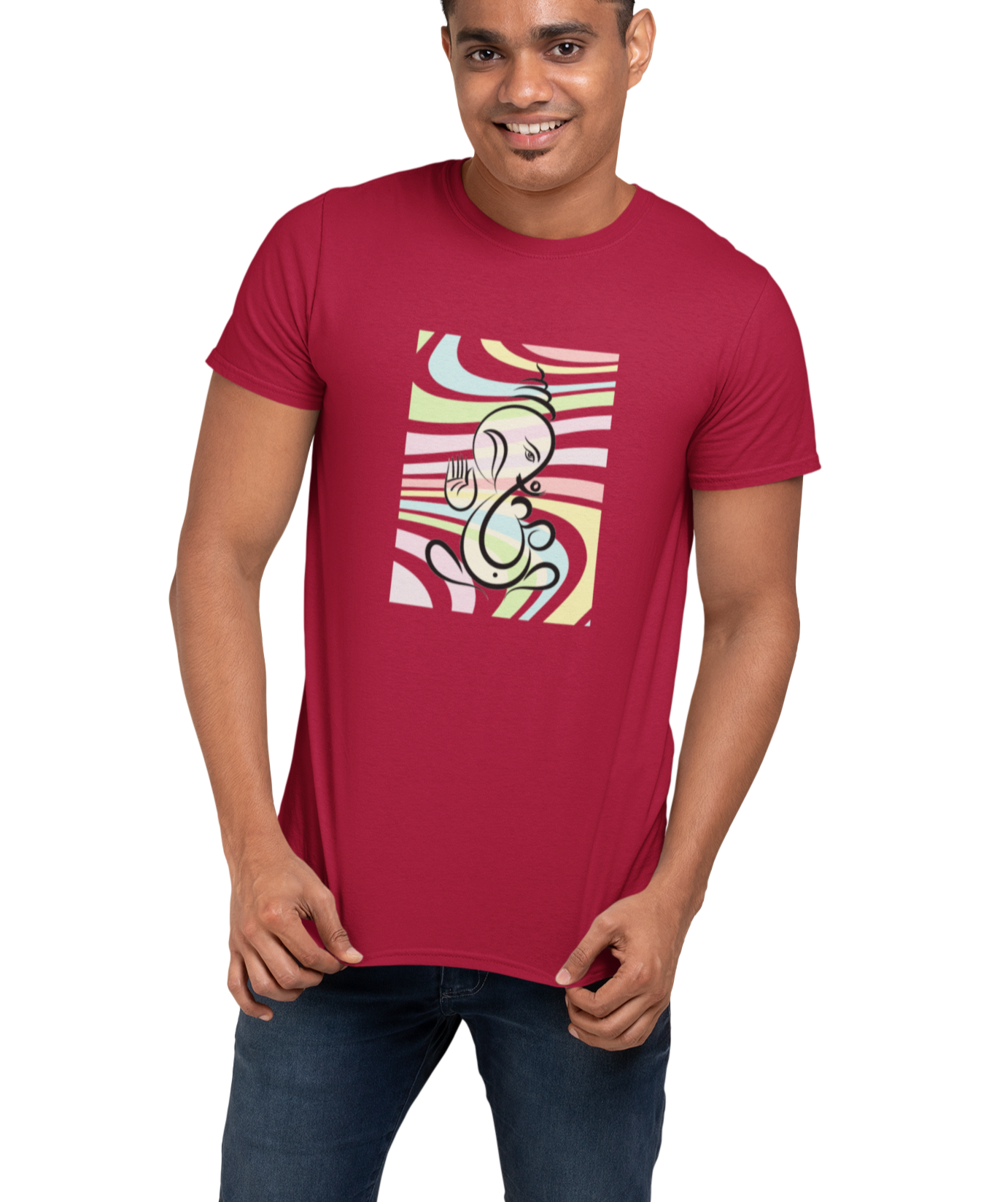 Ganesha T-shirt for Men Maroon