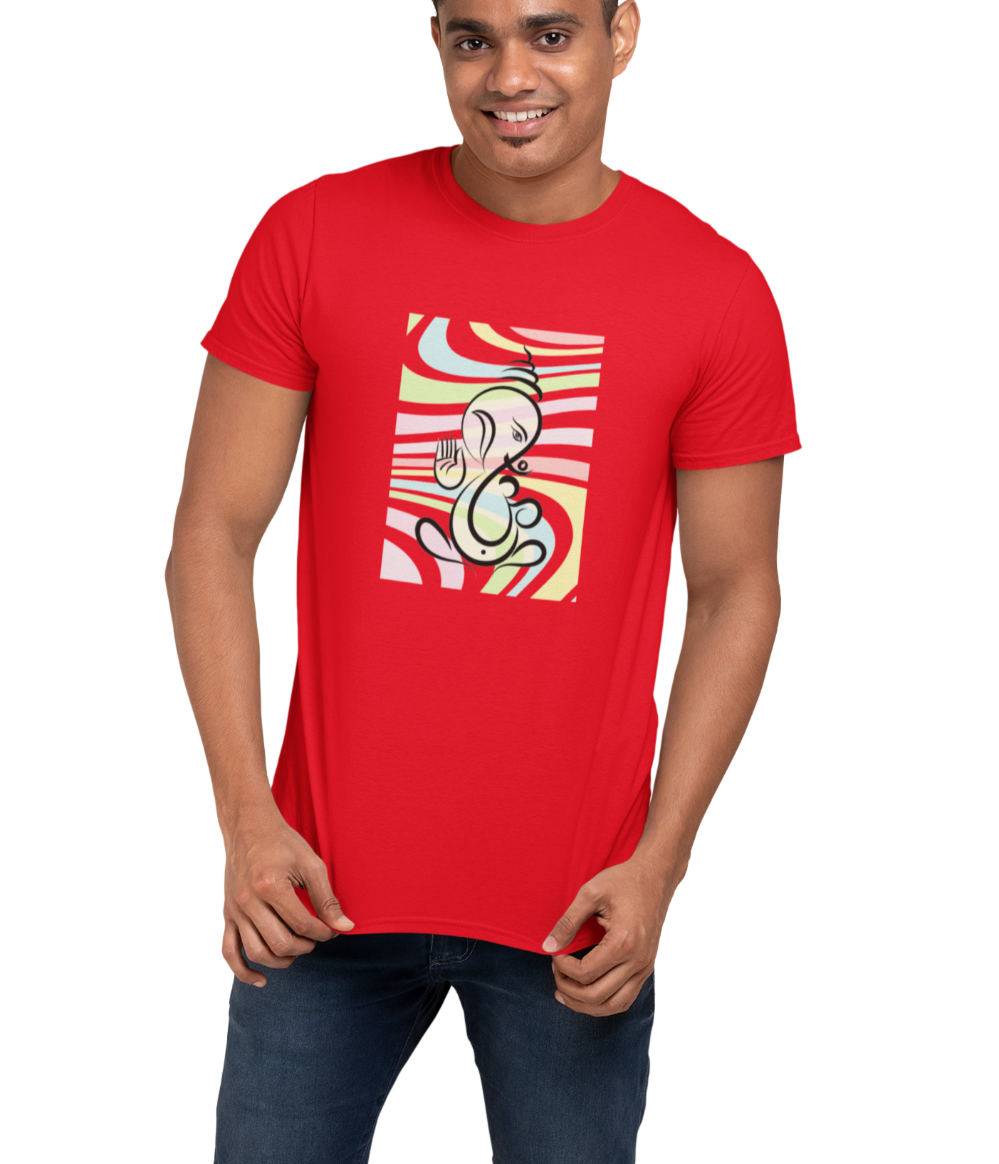 Ganesha T-shirt for Men Red