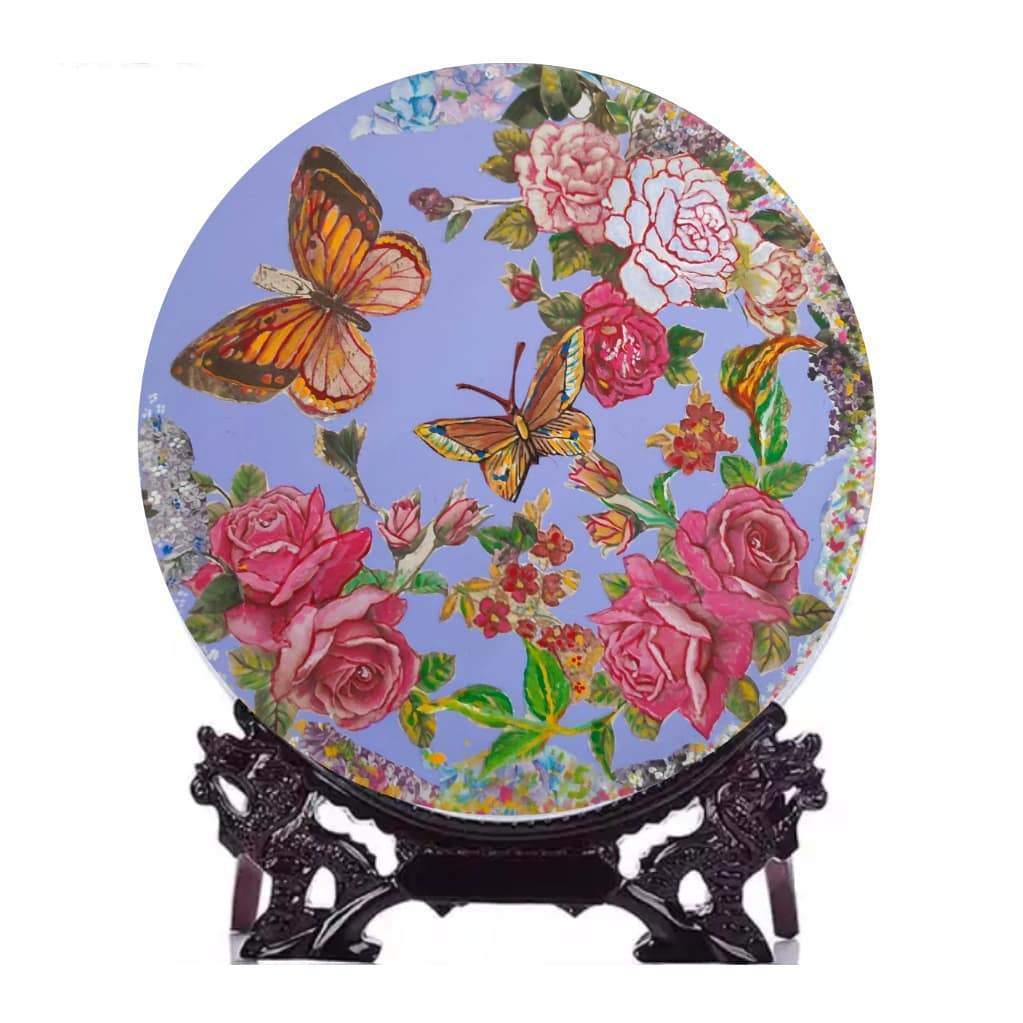 Blooms and Butterflies Wall Plate B