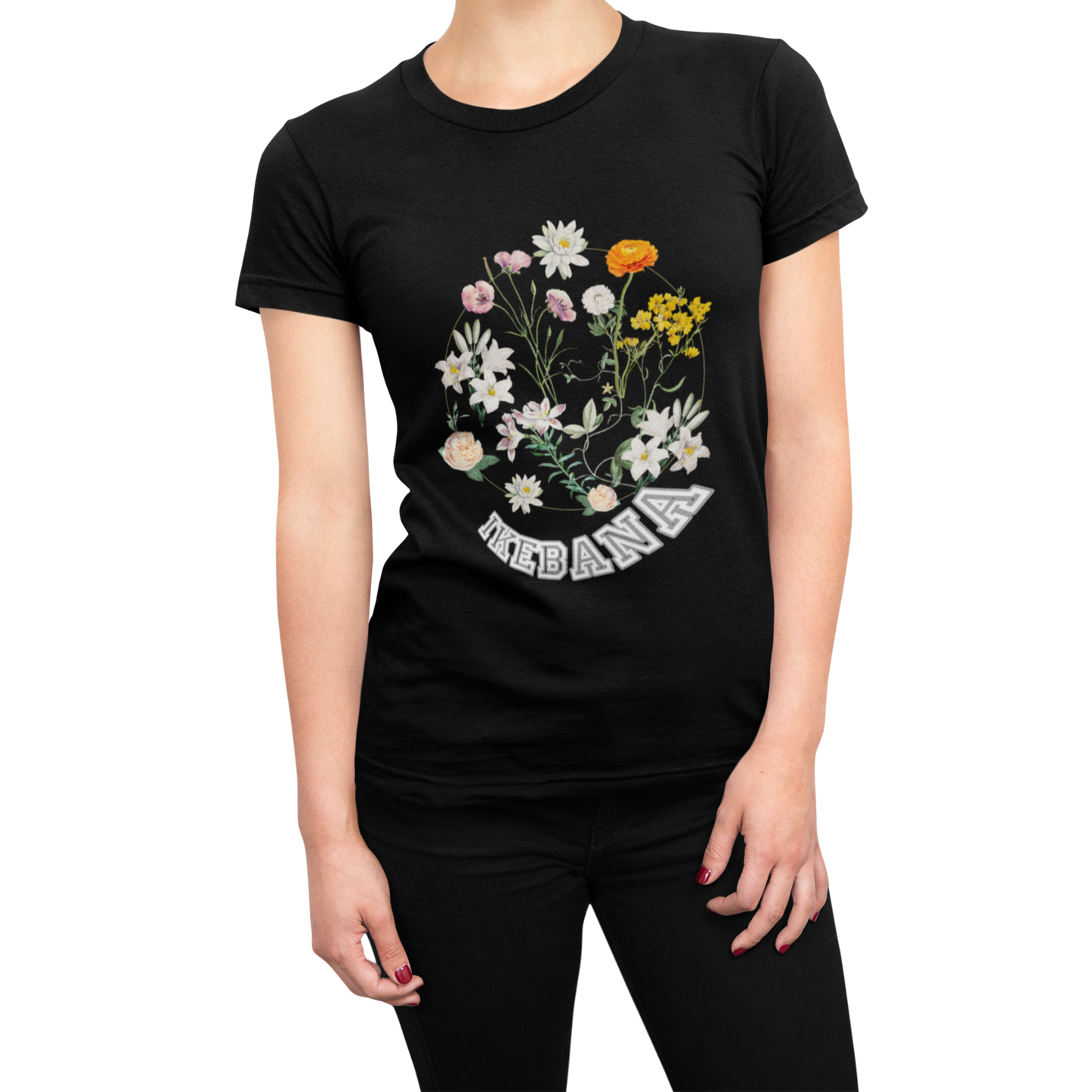 Floral Design T Shirt for Women D71