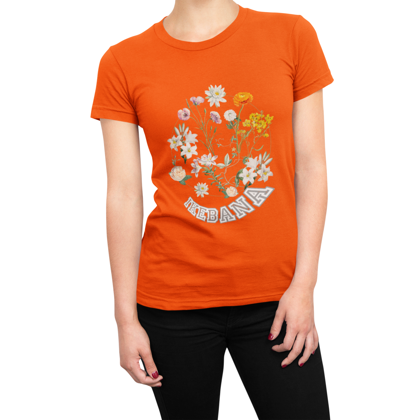 Floral Design T Shirt for Women D71