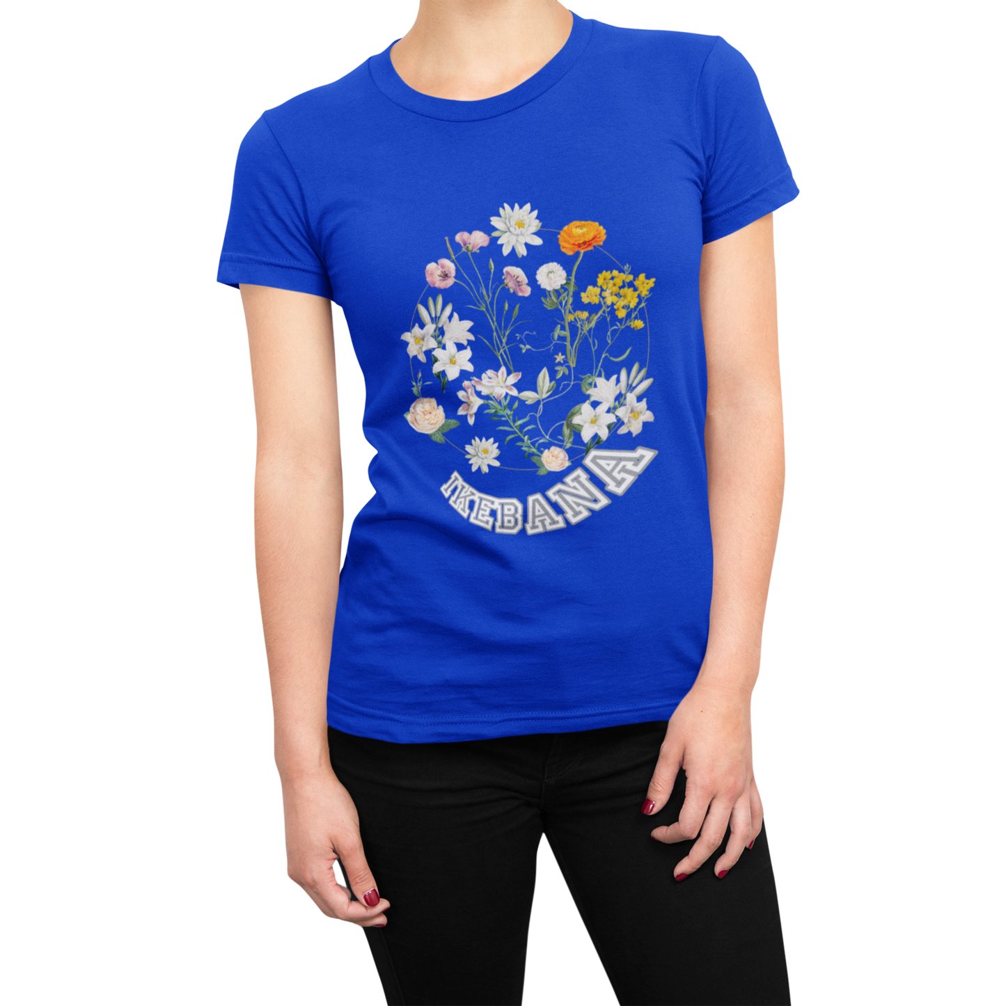 Floral Design T Shirt for Women D71