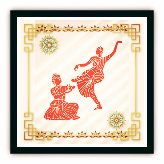 Indian Classical Dance Art Framed Poster F04