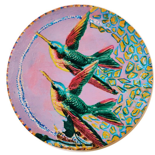 Kingfisher birds wall plate