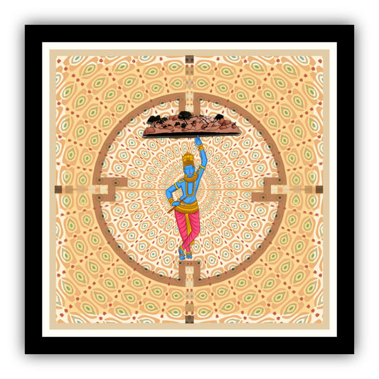 Lord Krishna Art Framed Poster F12