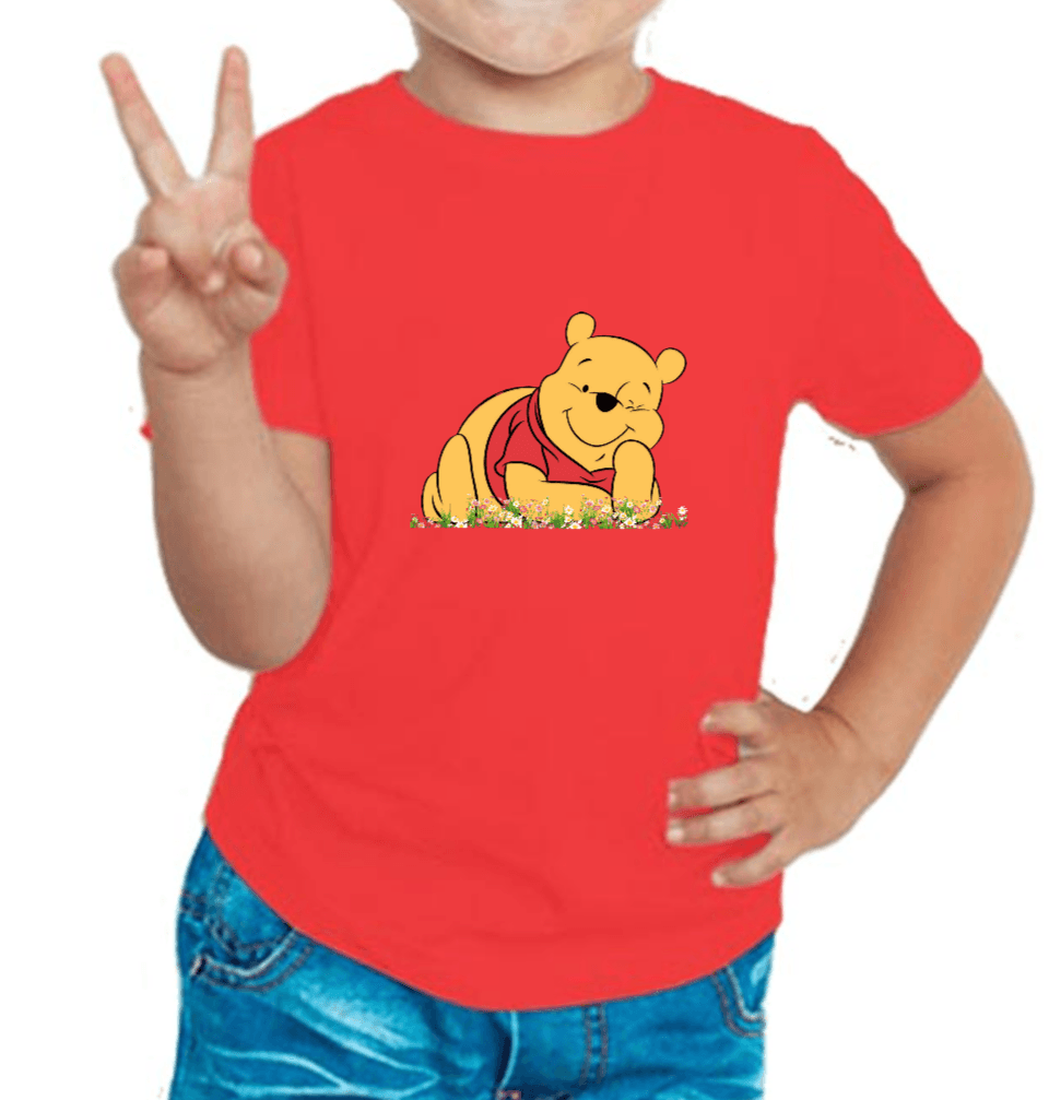 Lazy Bear T-shirt for Boys Red