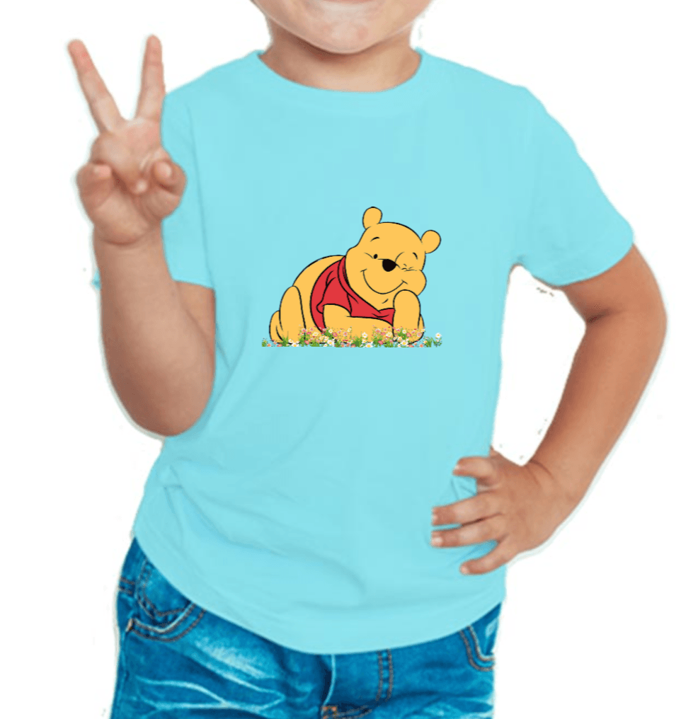 Lazy Bear T-shirt for Boys Sky Blue