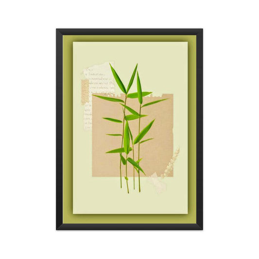 Green Bamboo Leaves Art Poster