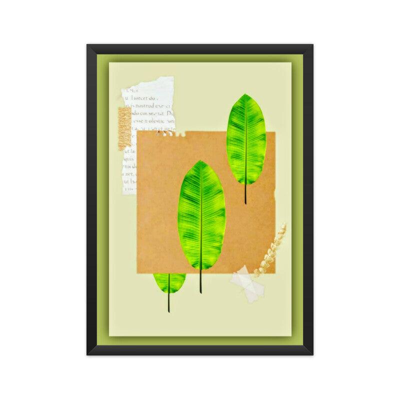 Three Green Leaves Art Poster