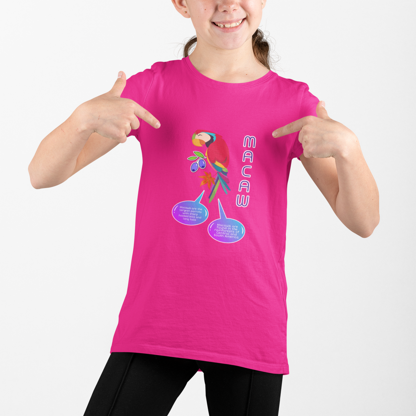 Parrot T Shirt for Girls D36