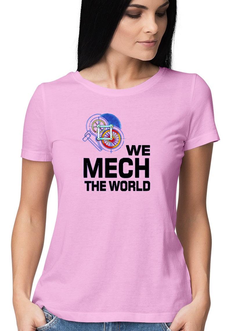 Light baby pink Cotton Tshirt for Mechanical Engineers